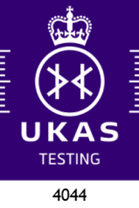 UKAS Testing Body 044 - Our accreditation is limited to those activities described on our UKAS schedule of accreditation.